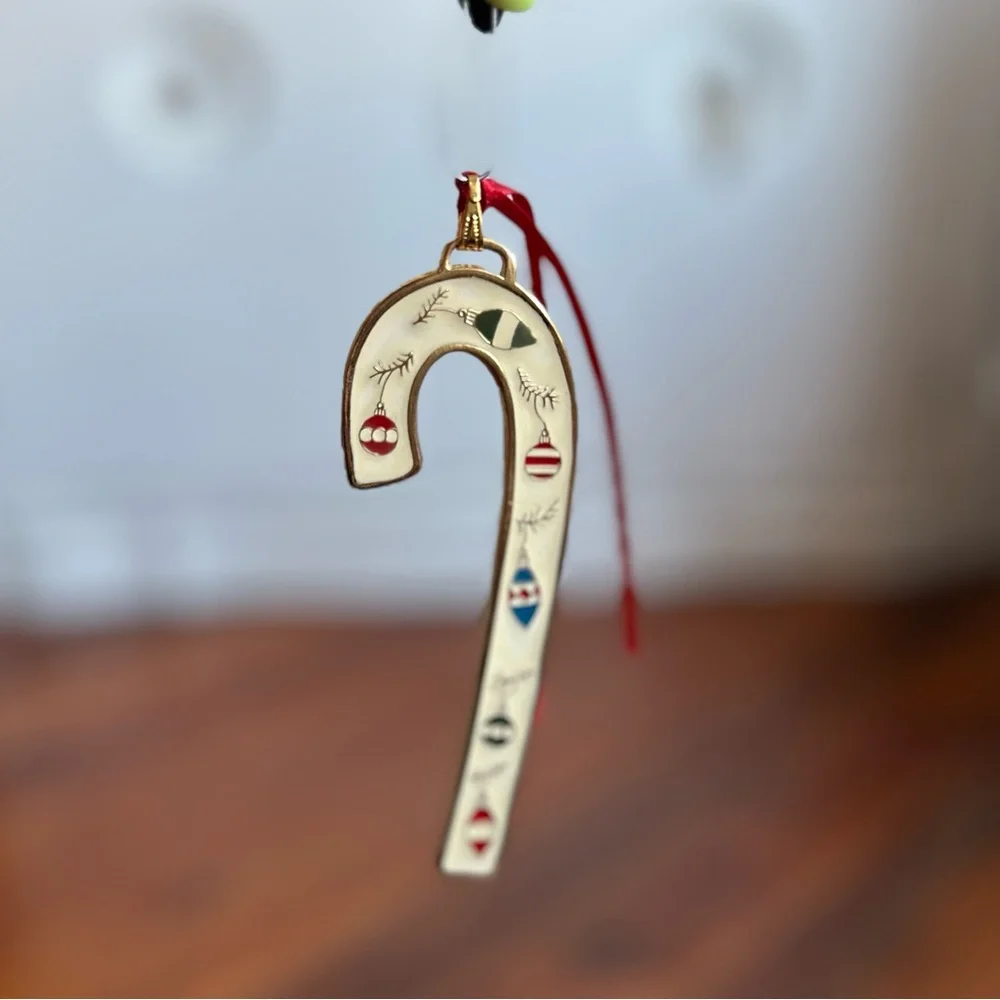 Vintage 00s Wallace Silversmiths 2003 Christmas Candy Cane ornament orig package
